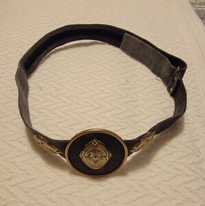 Women's Elegant Gray Suede  and Gold  Belt